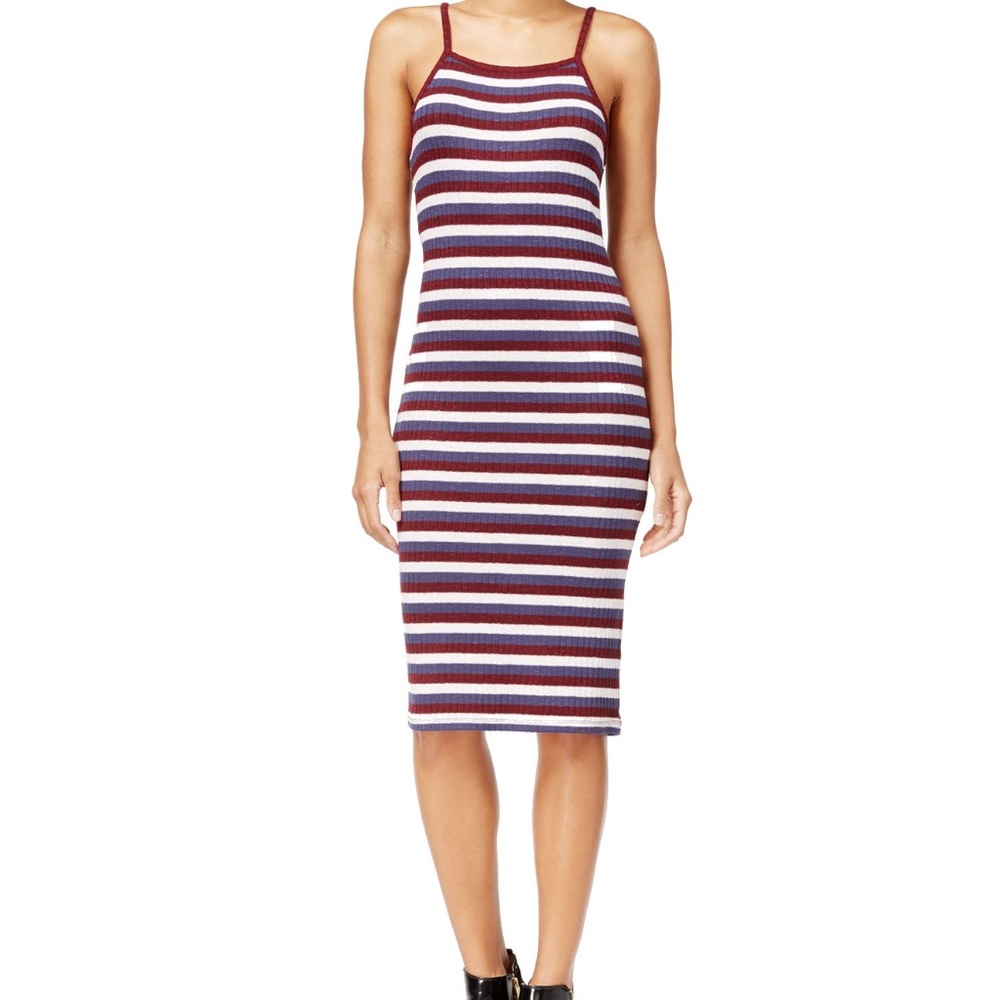 Kensie Ribbed Striped Bodycon Sheath Dress